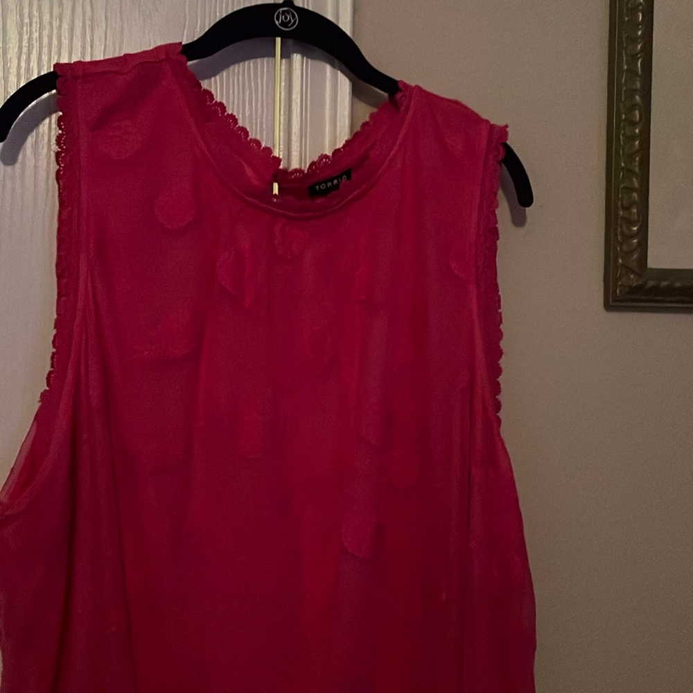 Torrid New bright pink blouse